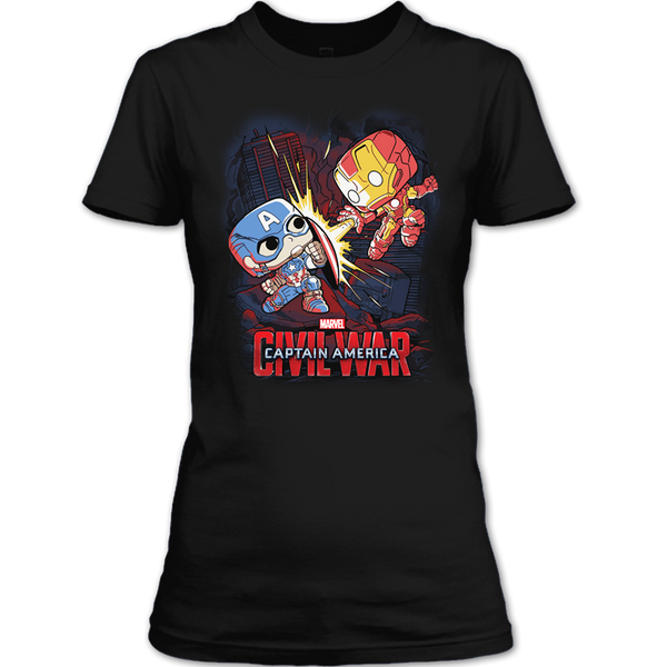 A black t-shirt with the shopify logo