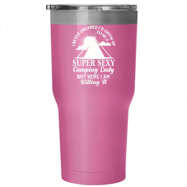I'd Grow Up To Be A Camping Lady Tumbler, Outdoor Cup
