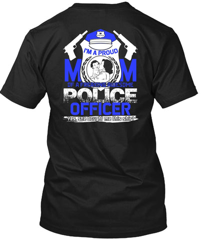 A black t-shirt with the shopify logo