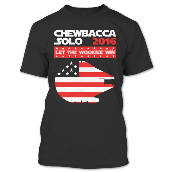 A black t-shirt with the shopify logo