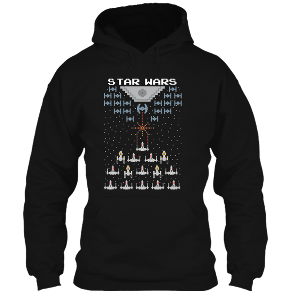 A black t-shirt with the shopify logo