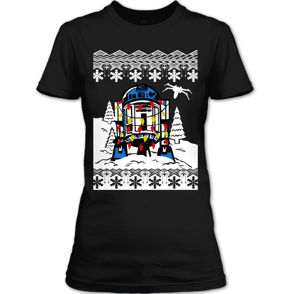 A black t-shirt with the shopify logo