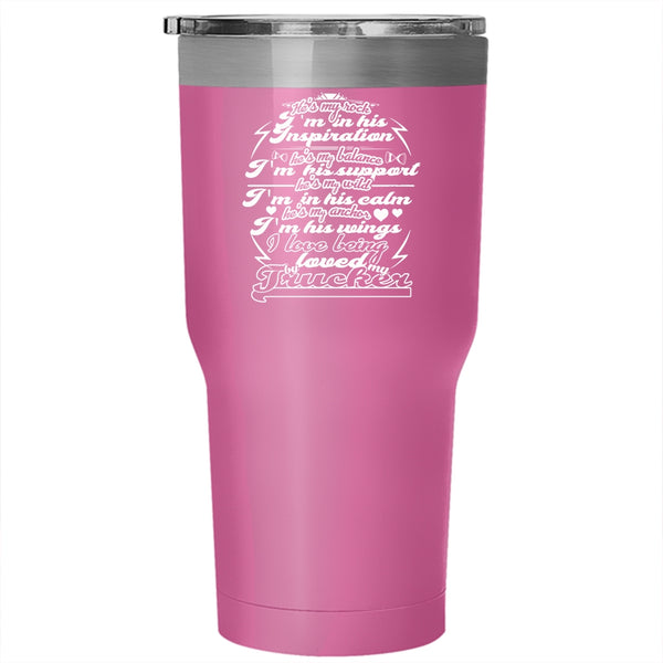 I Love Being Loved By My Trucker Tumbler, Married Mug