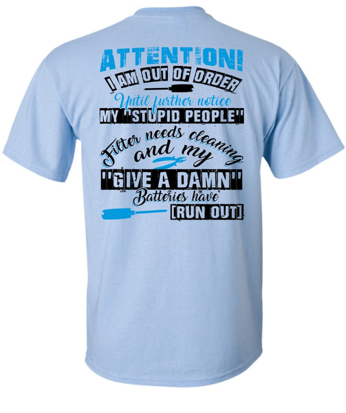 I Am Out Of Order T Shirt, I Love Electrician T Shirt