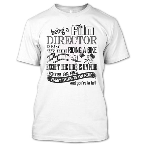 A black t-shirt with the shopify logo