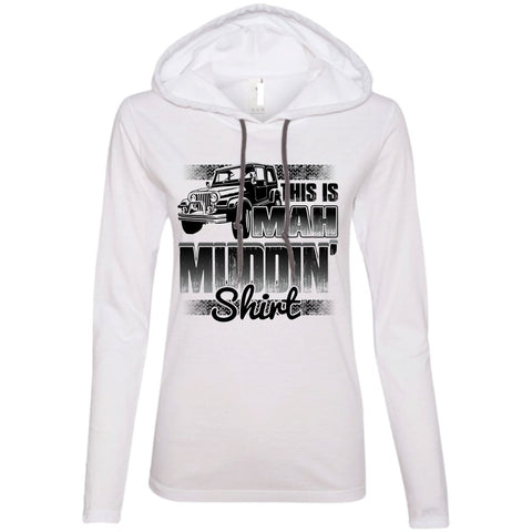 A black t-shirt with the shopify logo