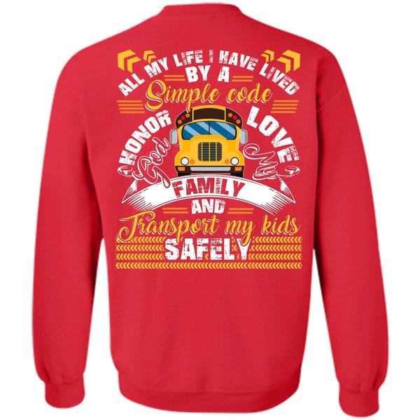 I Love Bus T Shirt, Transport My Kids Safely Sweatshirt