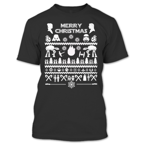 A black t-shirt with the shopify logo