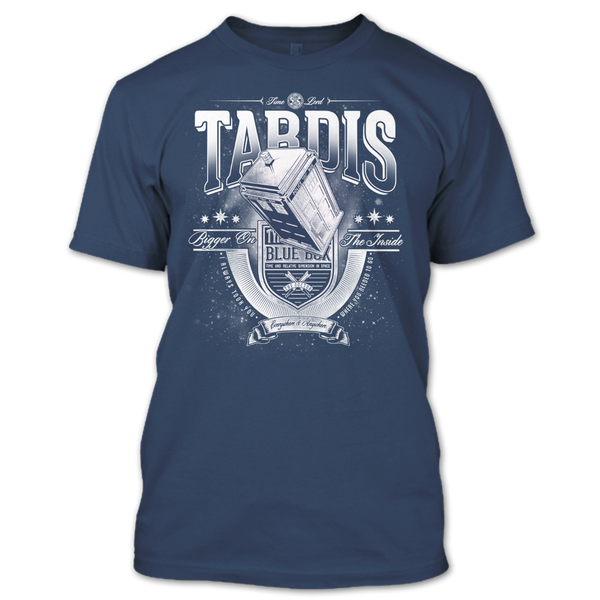 A black t-shirt with the shopify logo