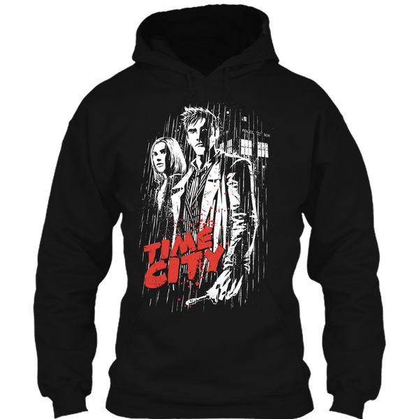 A black t-shirt with the shopify logo