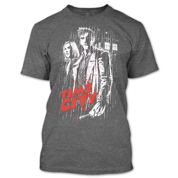 A black t-shirt with the shopify logo