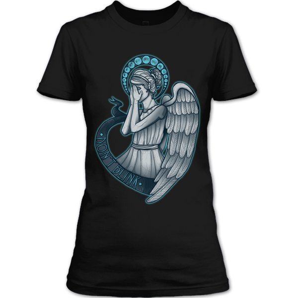 A black t-shirt with the shopify logo