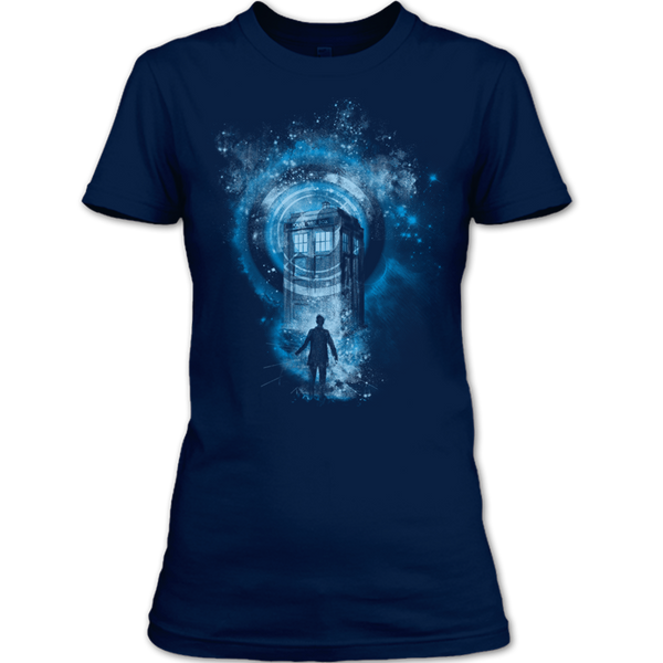 A black t-shirt with the shopify logo