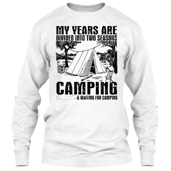 Two Seasons Camping T Shirt, Coolest Camper T Shirt