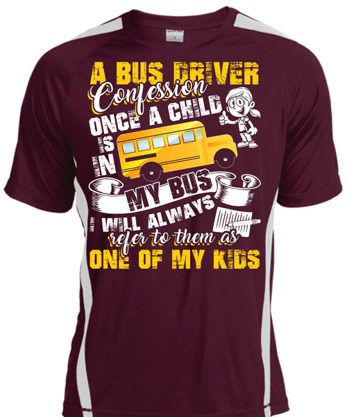 A Bus Driver Confession Once A Child T Shirt, I Love Bus T Shirt, Cool Shirt