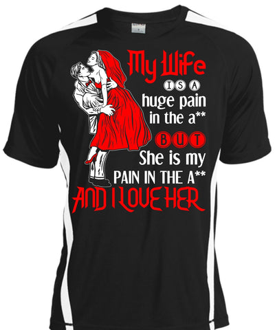 A black t-shirt with the shopify logo