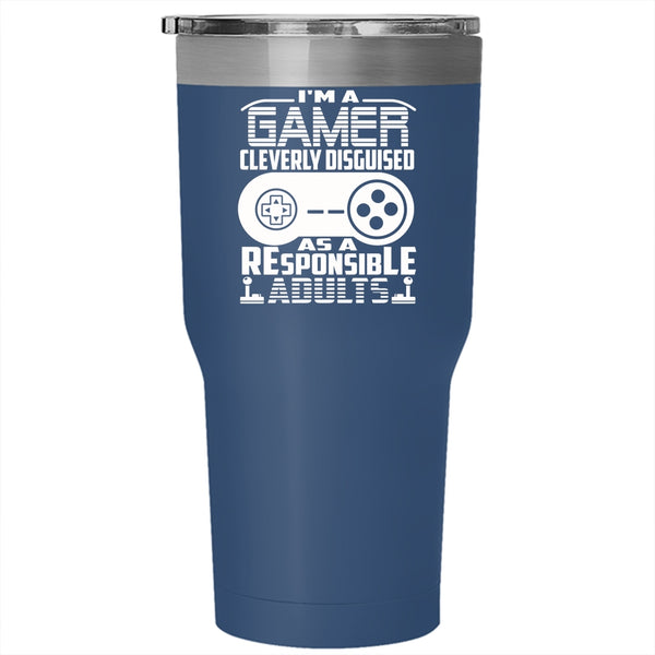 I'm A Gamer Tumbler 30 oz Stainless Steel, Cool Gift For Gamers Travel Mug