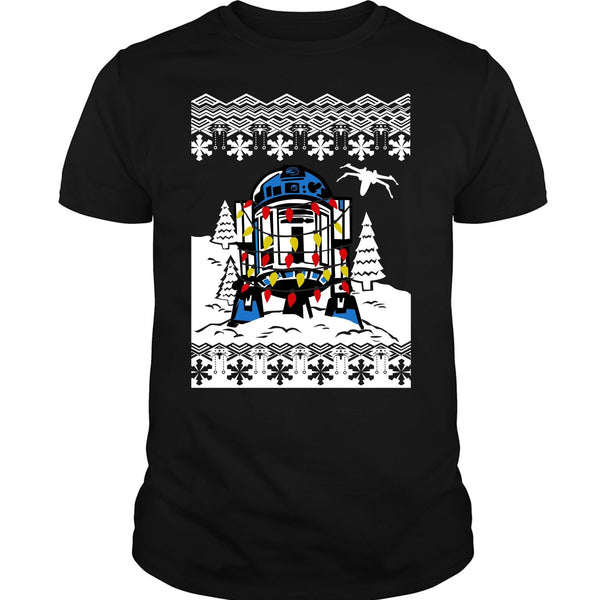 A black t-shirt with the shopify logo