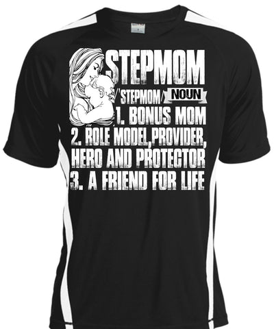 A black t-shirt with the shopify logo