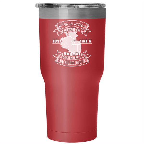 I'm A Wine Grandma Tumbler 30 oz Stainless Steel, Normal Grandma Travel Mug