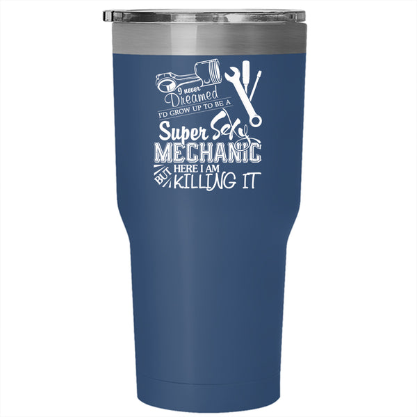 I'd Grow up To Be A Mechanic Tumbler 30 oz Stainless Steel, Gift For My Son Travel Mug