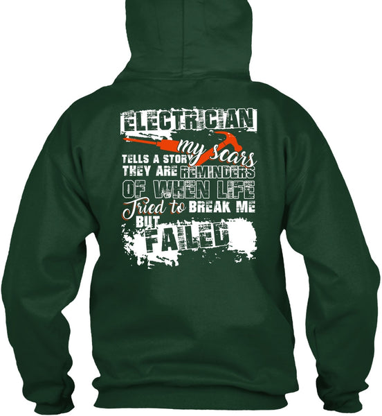 Electrician Tells A Story My Scars T Shirt, Being An Electrician T Shirt