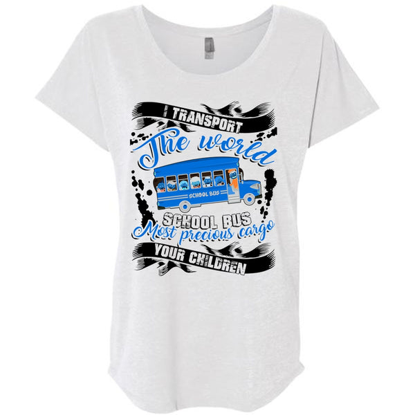 I Transport The World School Bus T Shirt, I Love Bus T Shirt, Awesome T-Shirts