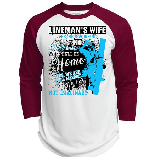 Lineman's Wife T Shirt, I Love Lineman T Shirt, Awesome T-Shirts  (Polyester Game Baseball Jersey)