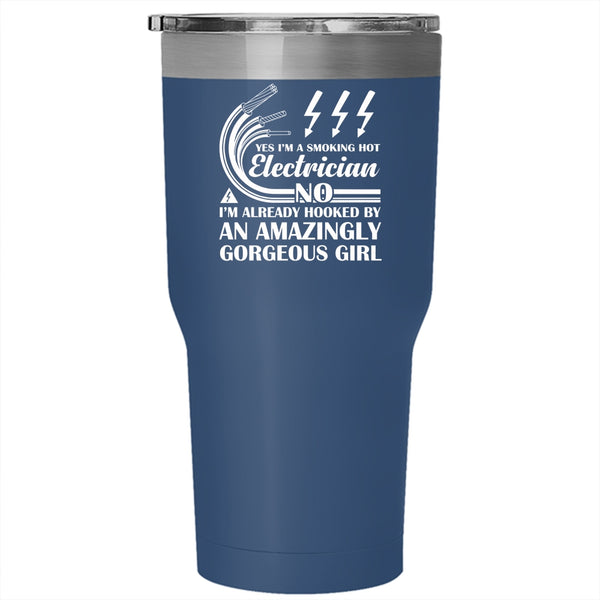 I'm A Smoking Hot Electrician Tumbler, Cool Girls Cup