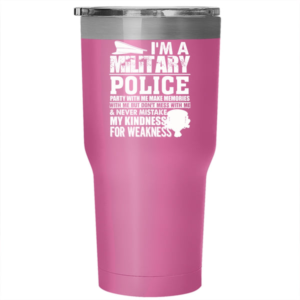 I'm A Military Police Tumbler 30 oz Stainless Steel, Awesome Policeman Travel Mug