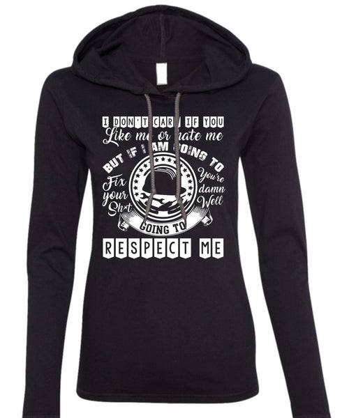I Am Going To Fix T Shirt, I Love Electrician T Shirt (Anvil Ladies Ringspun Hooded)