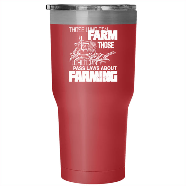 Farming Tumbler 30 oz Stainless Steel, Awesome Gift For Farmer Travel Mug
