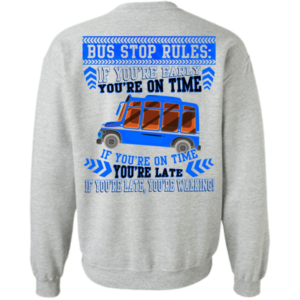 I Love Bus T Shirt, Bus Stop Rules Sweatshirt