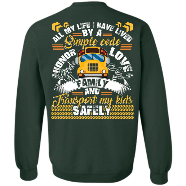 I Love Bus T Shirt, Transport My Kids Safely Sweatshirt