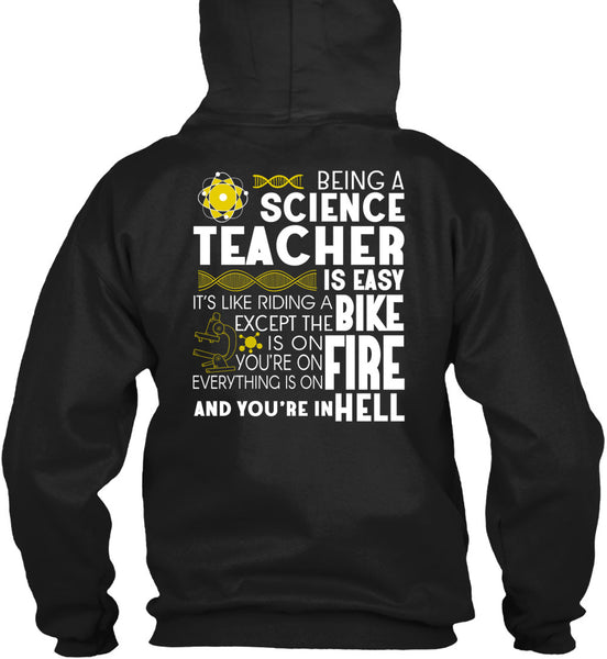 Being A Science Teacher Is Easy T Shirt, It's Like Riding A Bike T Shirt