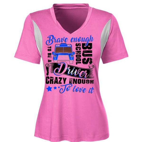 Brave Enough To Be A School Bus Driver T Shirt, I Love Bus T Shirt, Awesome T-Shirts