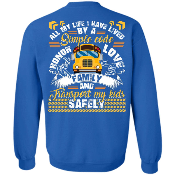 I Love Bus T Shirt, Transport My Kids Safely Sweatshirt