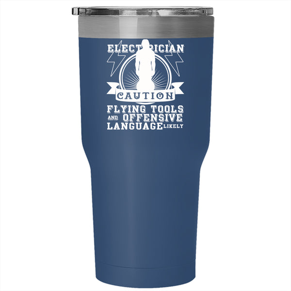 Electrician Tumbler 30 oz Stainless Steel, Best Gift For Electrician Travel Mug