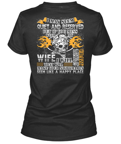 A black t-shirt with the shopify logo