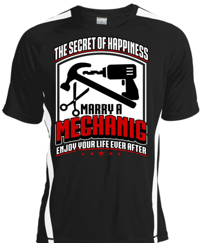 A black t-shirt with the shopify logo