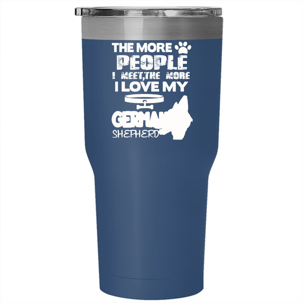 I Love My German Shepherd Tumbler 30 oz Stainless Steel, Dog Lovers Travel Mug