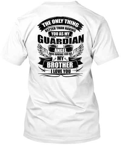 A black t-shirt with the shopify logo