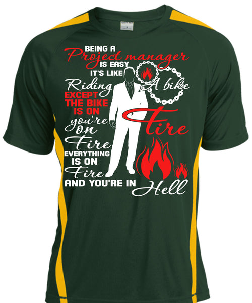 Being A Project Manager Is Easy T Shirt, It's Like Riding A Bike T Shirt, Cool Shirt