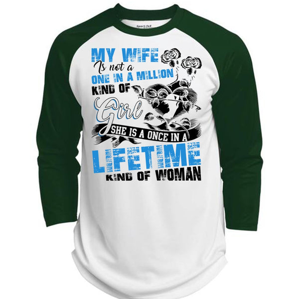 My Wife Is Not A One In A Million Kind Of Girl T Shirt, Being A Wife T Shirt, Awesome T-Shirts  (Polyester Game Baseball Jersey)