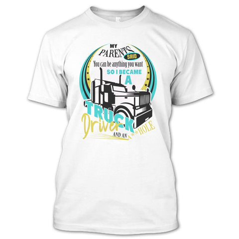 A black t-shirt with the shopify logo