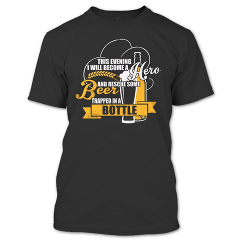 A black t-shirt with the shopify logo