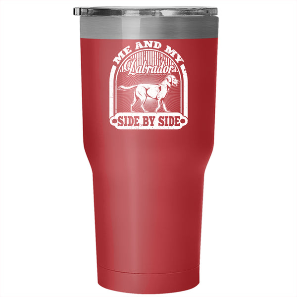Me And My Labrador Side By Side Tumbler 30 oz Stainless Steel, I Love My Labrador Travel Mug