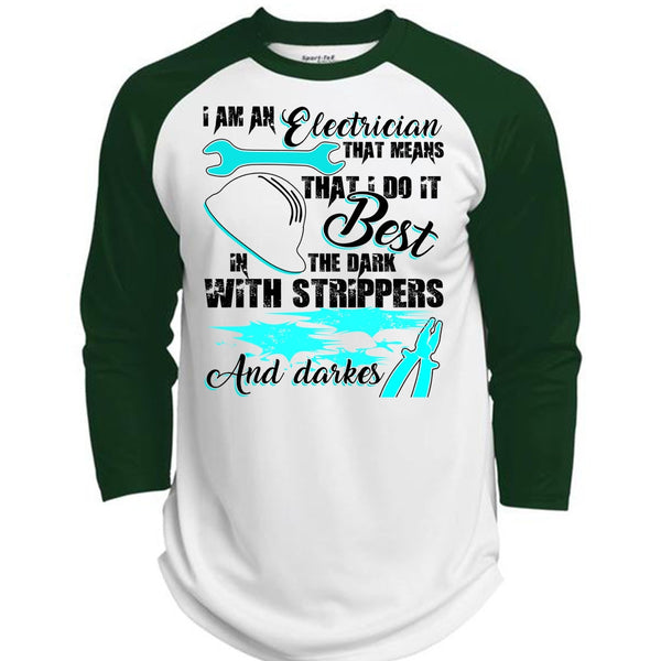 I Am An Electrician T Shirt, I Love Electrician T Shirt, Awesome T-Shirts  (Polyester Game Baseball Jersey)