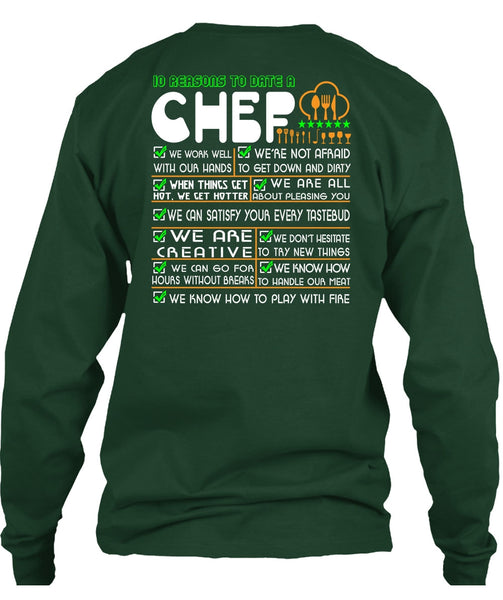 10 Reason To Date A Chef T Shirt, I Love Cooking T Shirt