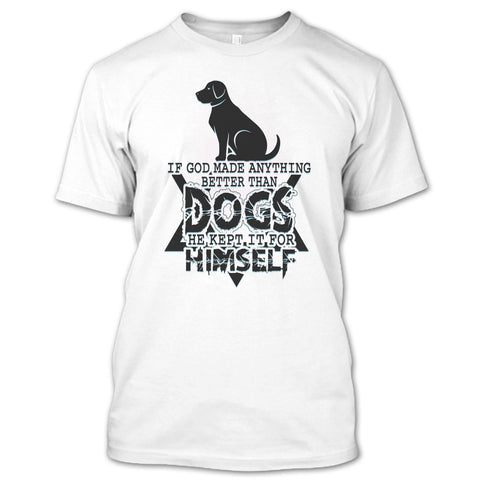 A black t-shirt with the shopify logo